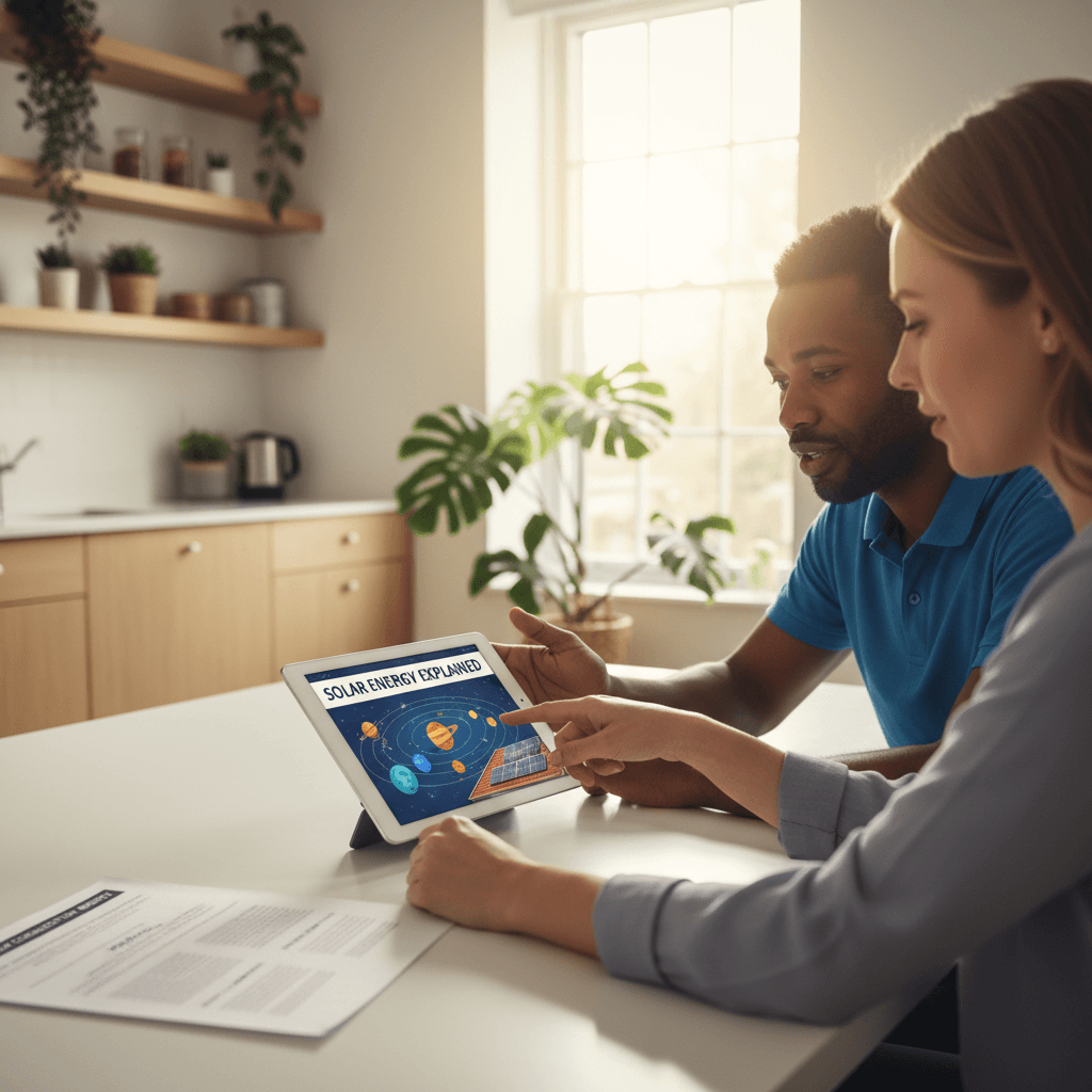 Technician consulting with homeowner