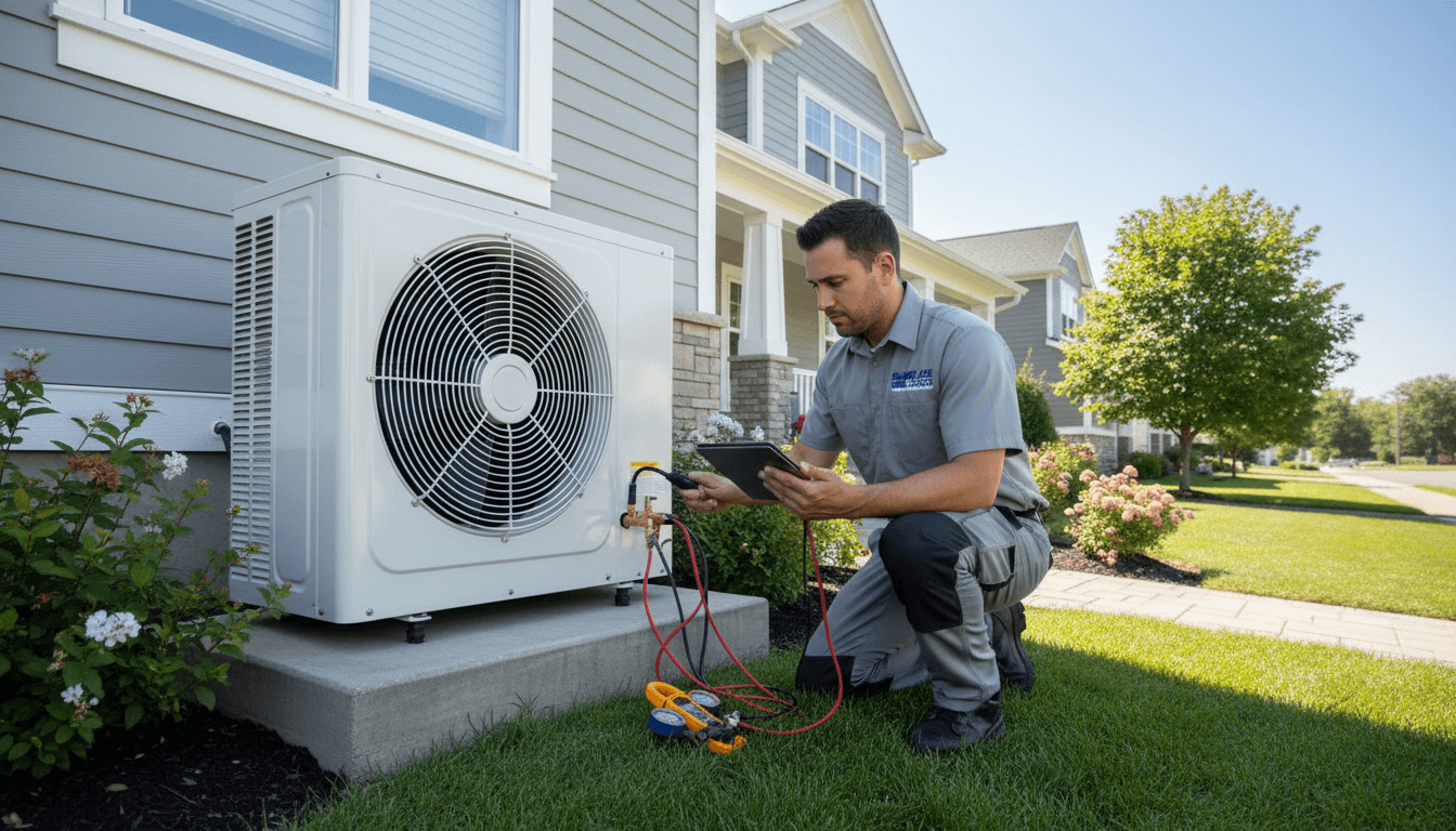 Hita Heat Pumps technician at Maine home